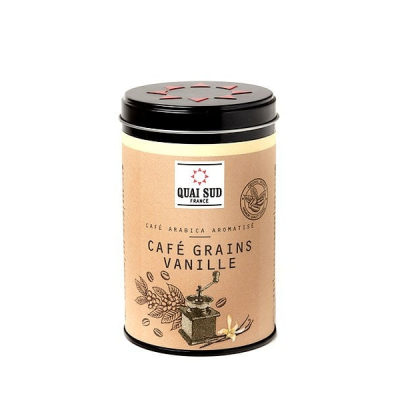 Boîte de café en grains aromatisé vanille