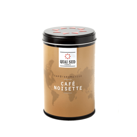 Boîte de café moulu aromatisé noisette
