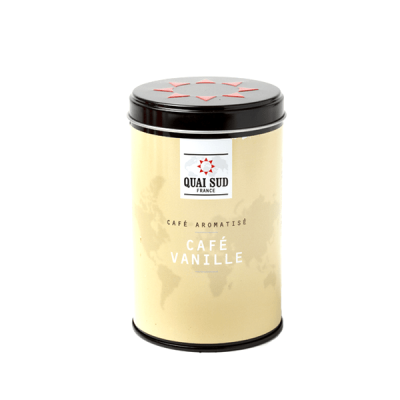 Boîte de café moulu aromatisé vanille