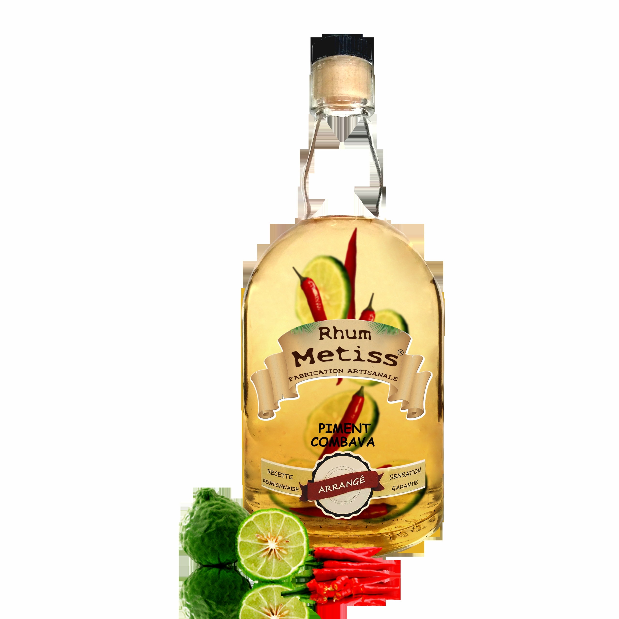 Rhum arrangé 23.7° piment - combava 37.5 cl